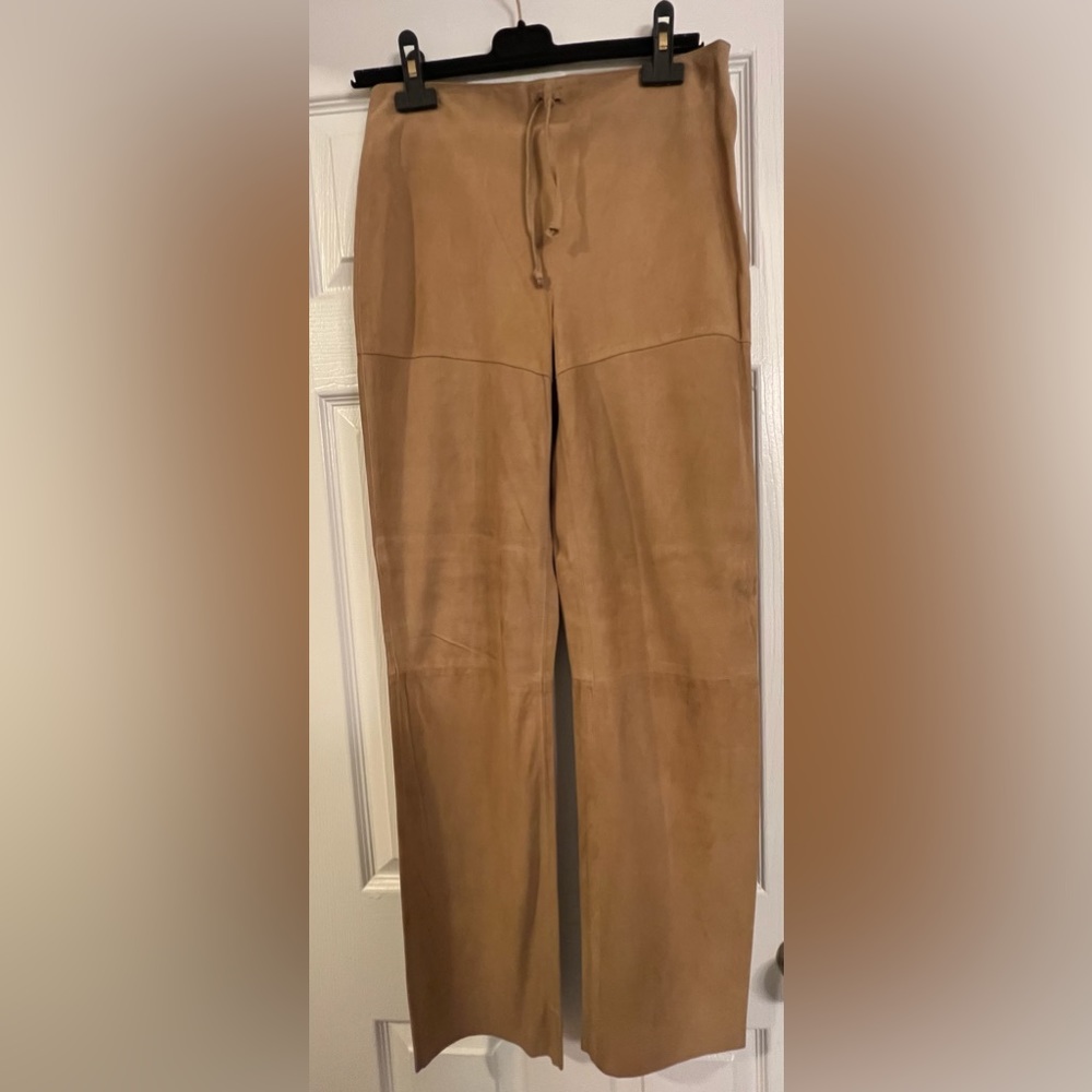 Giorgio Armani Camel/Tan Suede Pants
